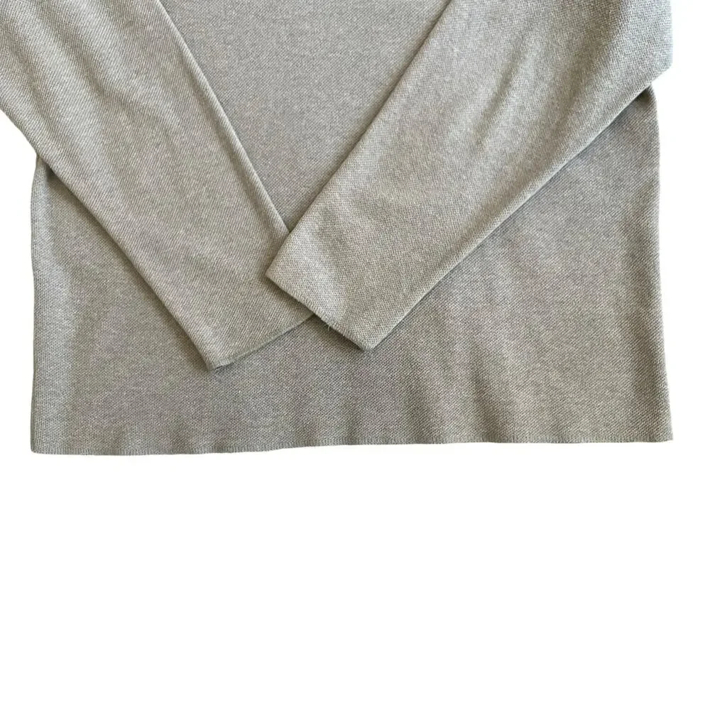 Banana Republic Mens 100% Cotton V-neck Long Sleeve Sweater Shirt Beige Size XL